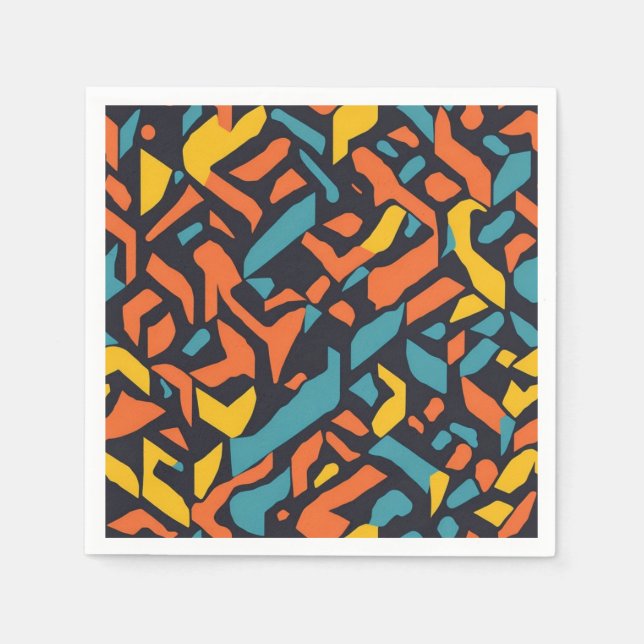 Serviette En Papier Motif géométrique (Devant)