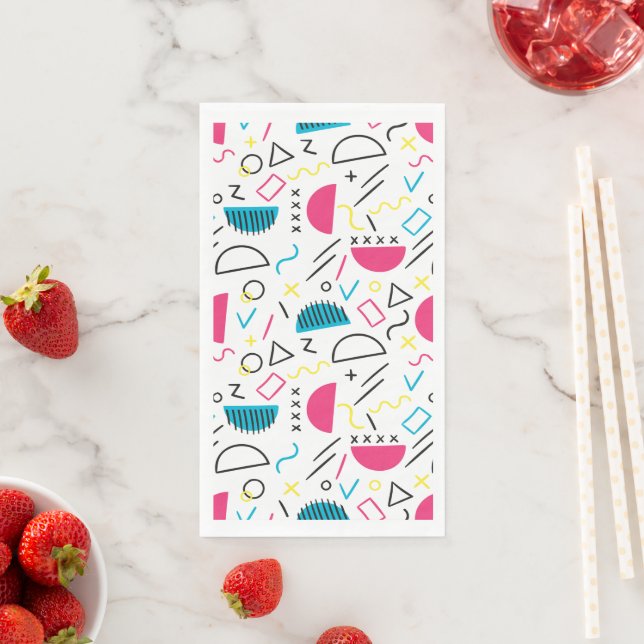 Serviette En Papier Motif géométrique 5 (En situation)