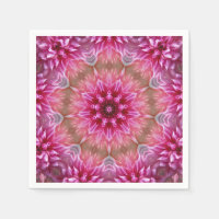 Motif géométrique à fleurs rose Mandala-67545