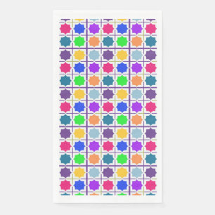 Serviette En Papier Motif géométrique abstrait vif en couleurs vives
