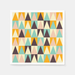 Serviette En Papier Motif géométrique de triangles multicolores