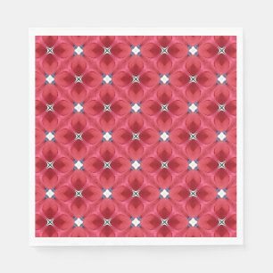 Serviette En Papier Motif géométrique diamant Rose Rouge