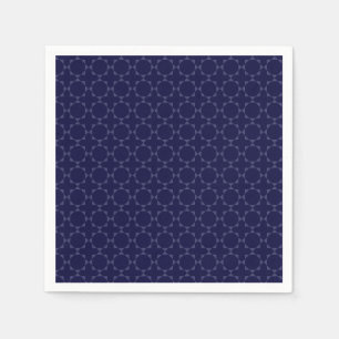 Serviette En Papier Motif géométrique islamique bleu foncé