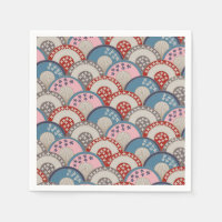 Motif géométrique japonais traditionnel bleu rose