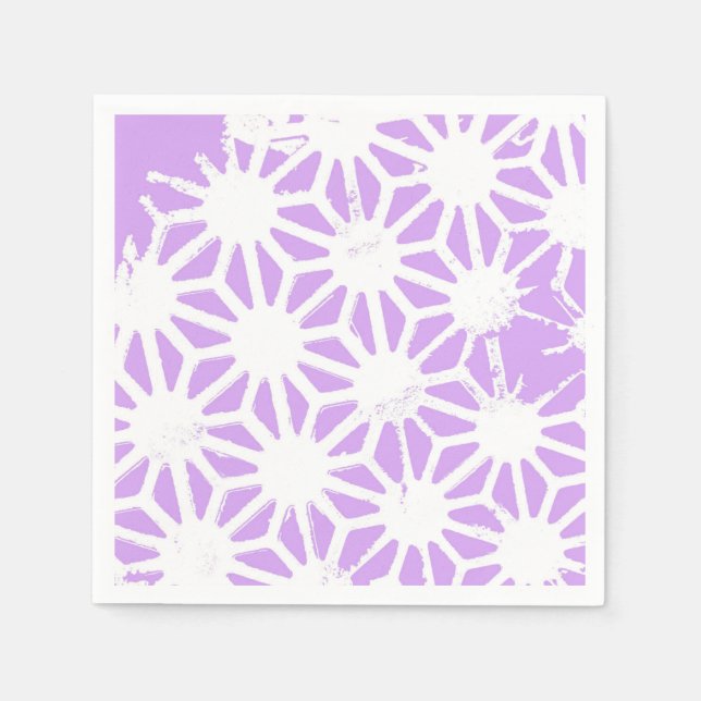 Serviette En Papier Motif géométrique Lilac (Devant)