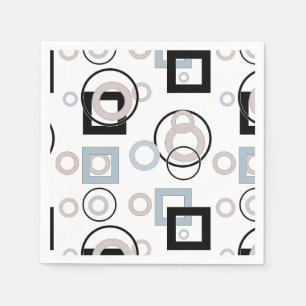 Serviette En Papier Motif géométrique moderne multicolore