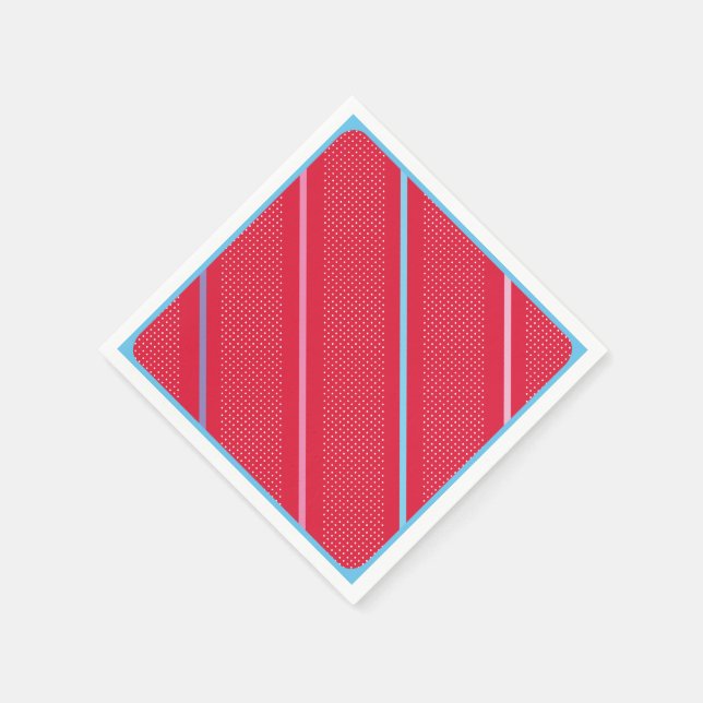 Serviette En Papier Motif géométrique Silver tendance Rouge Art élégan (Coin)