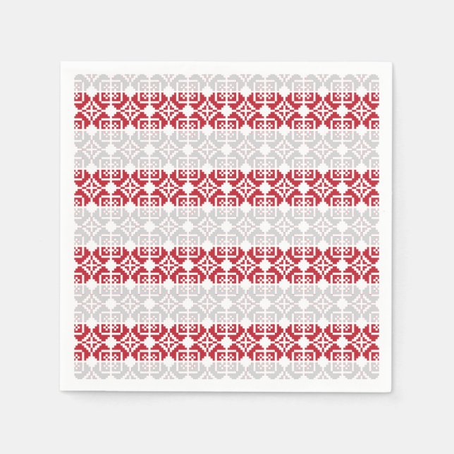 Serviette En Papier Motif géométrique SUN du matin letton II (Devant)