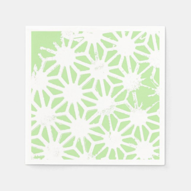 Serviette En Papier Motif géométrique vert pomme (Devant)
