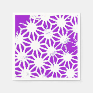 Serviette En Papier Motif géométrique violet royal