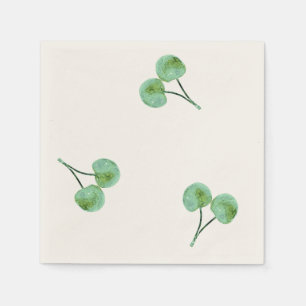 Serviette En Papier Motif Green Cherry