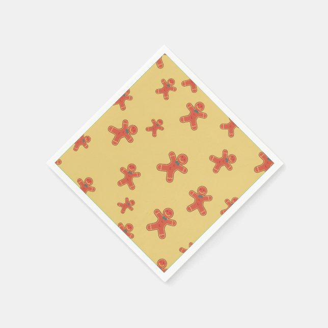 Serviette En Papier Motif homme de pain d'épices (Coin)