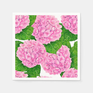 Serviette En Papier Motif Hydrangea