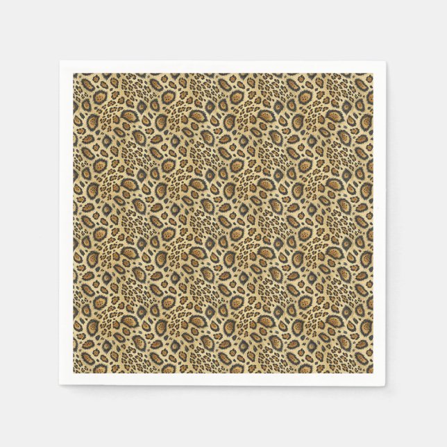 Serviette En Papier Motif imprimé léopard – Conception de peau d'anima (Devant)