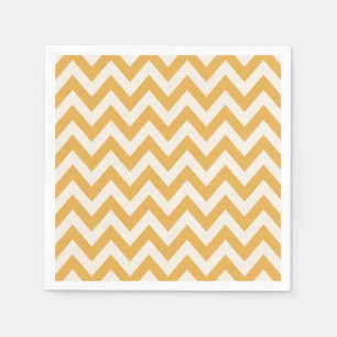 Serviette En Papier Motif Jaune Chevron Zigzag