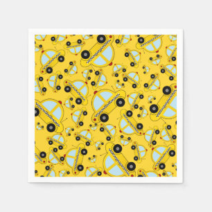 Serviette En Papier Motif jaune de taxi