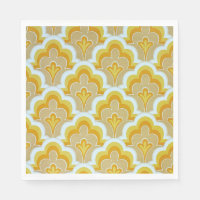 Motif jaune moutarde vintage des années 60