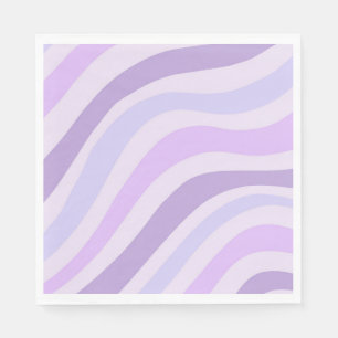 Serviette En Papier Motif liquide à rayures groovy bleu violet abstrai