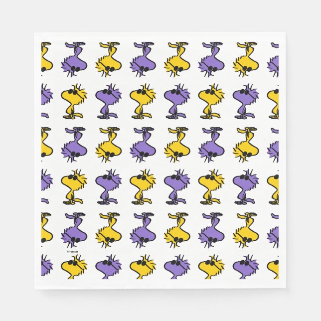 Serviette En Papier Motif Lunettes de soleil Cool Woodstock (Devant)