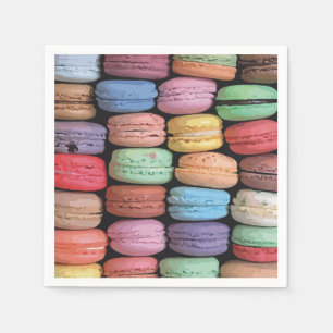 Serviette En Papier Motif Macaron français coloré