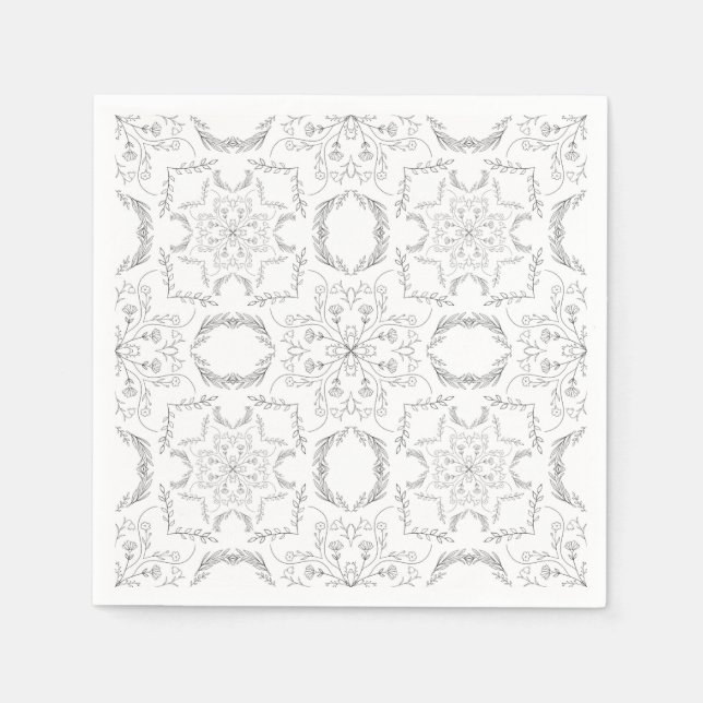 Serviette En Papier Motif mandala (Devant)