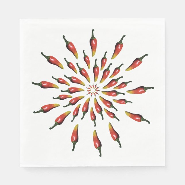Serviette En Papier Motif mandala Peppers (Devant)
