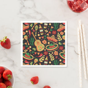Serviette En Papier Motif Mexicain Cinco De Mayo 
