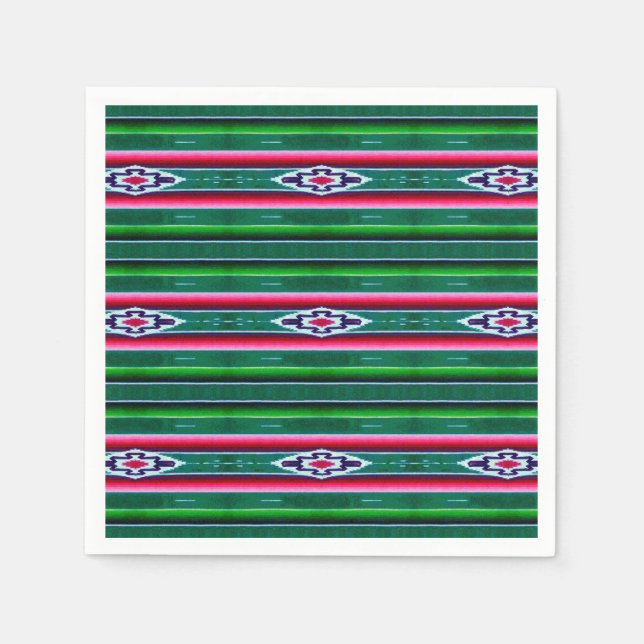Serviette En Papier Motif mexicain Sarape (Devant)