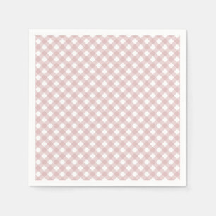 Serviette En Papier Motif minimaliste en teinte rose pâle