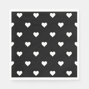 Serviette En Papier Motif minimaliste noir et blanc