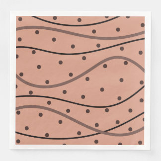 Serviette En Papier Motif Mocha Dots & Stripes