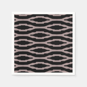 Serviette En Papier Motif Moderne Géométrique Rose et Noir de Santa Fe