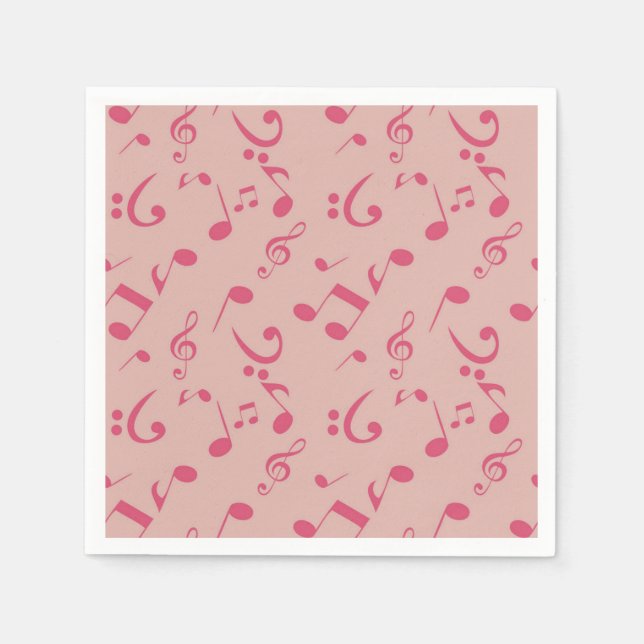 Serviette En Papier Motif musical (Devant)