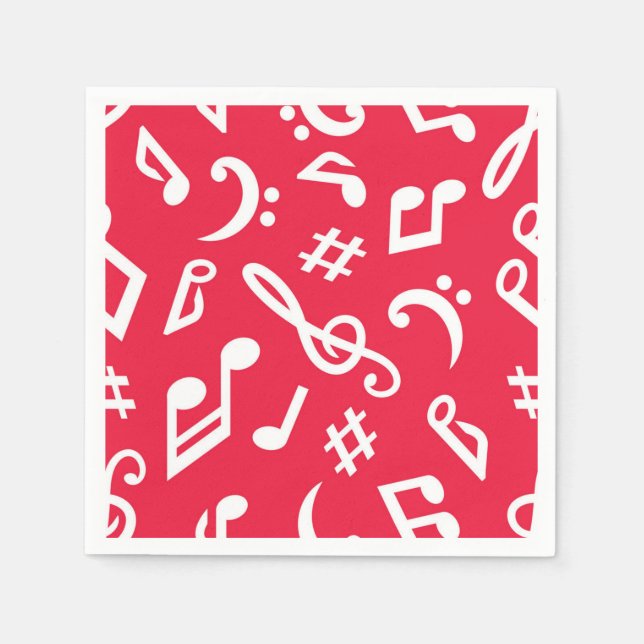 Serviette En Papier Motif musical (Devant)