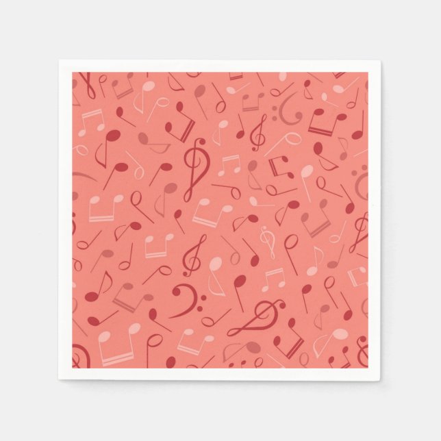 Serviette En Papier Motif musical (Devant)