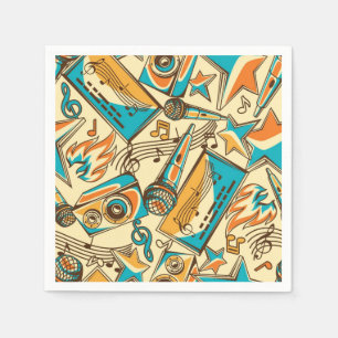 Serviette En Papier Motif musical