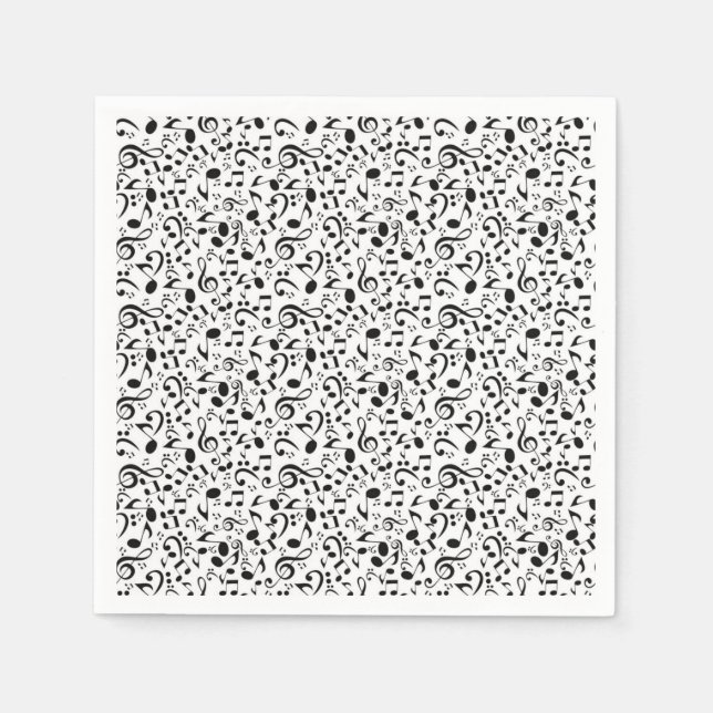 Serviette En Papier Motif musical (Devant)