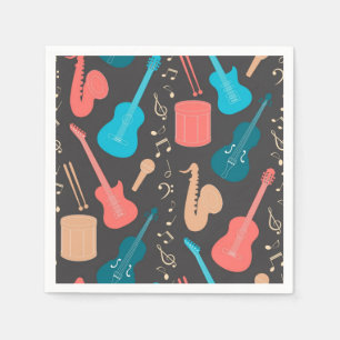 Serviette En Papier Motif musical