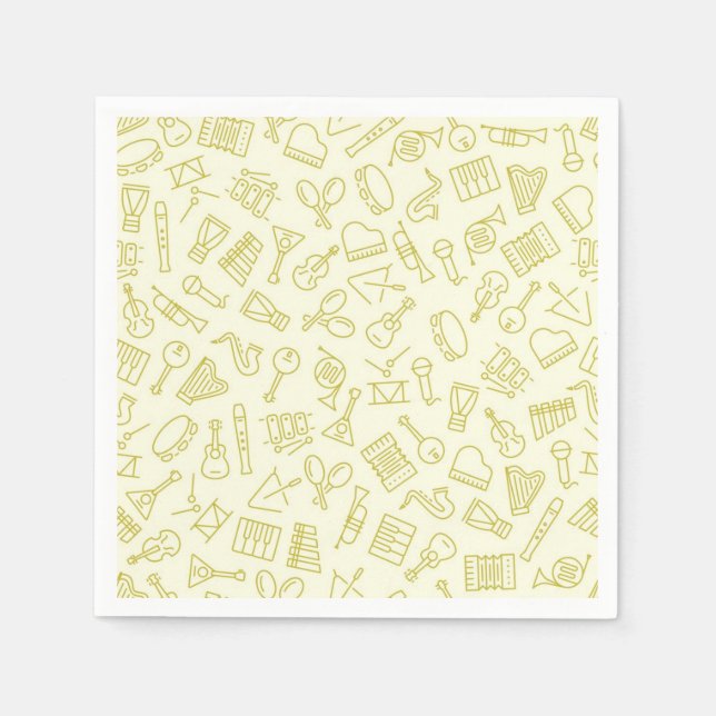 Serviette En Papier Motif musical (Devant)