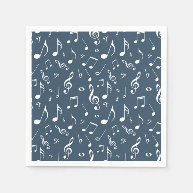 Serviette En Papier Motif musical (Devant)