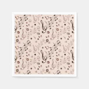 Serviette En Papier Motif musical