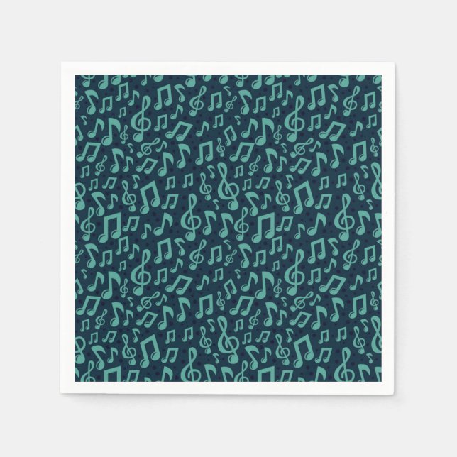 Serviette En Papier Motif musical (Devant)