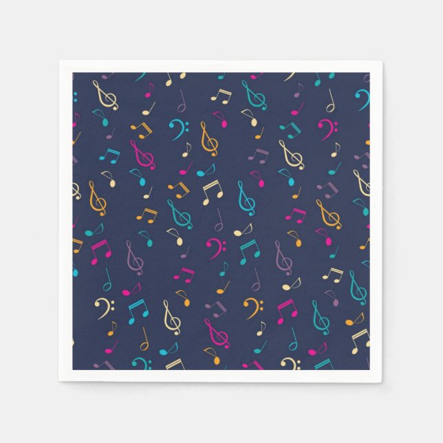 Serviette En Papier Motif musical (Devant)