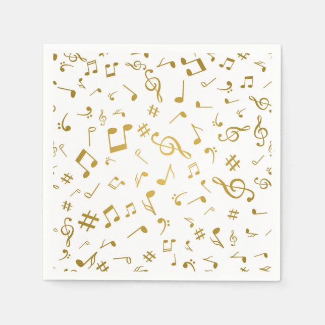 Serviette En Papier Motif musical (Devant)
