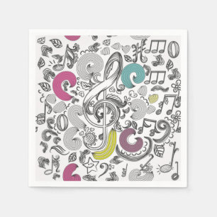 Serviette En Papier Motif musical