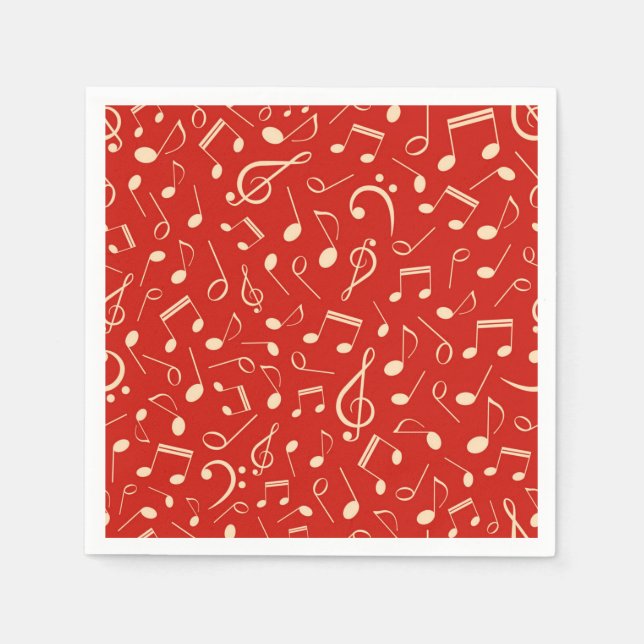 Serviette En Papier Motif musical (Devant)
