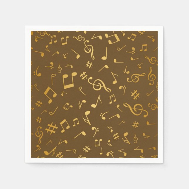 Serviette En Papier Motif musical (Devant)