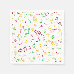 Serviette En Papier Motif musical