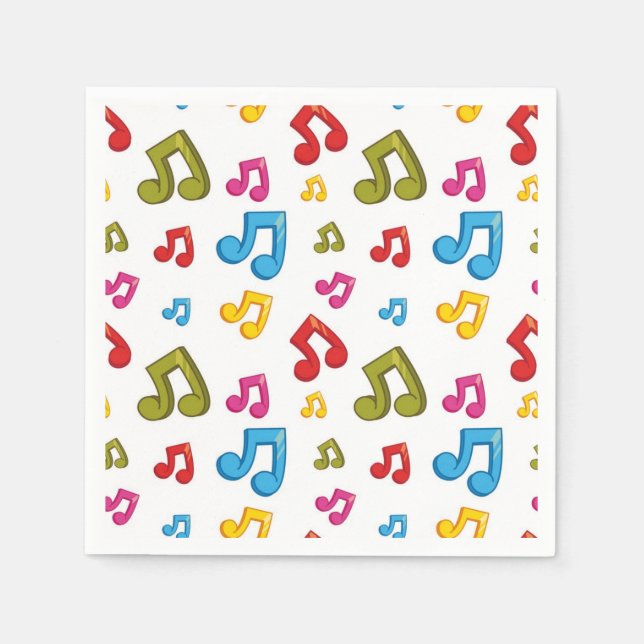Serviette En Papier Motif musical (Devant)