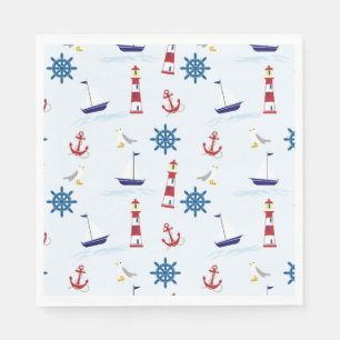 Serviette En Papier Motif nautique